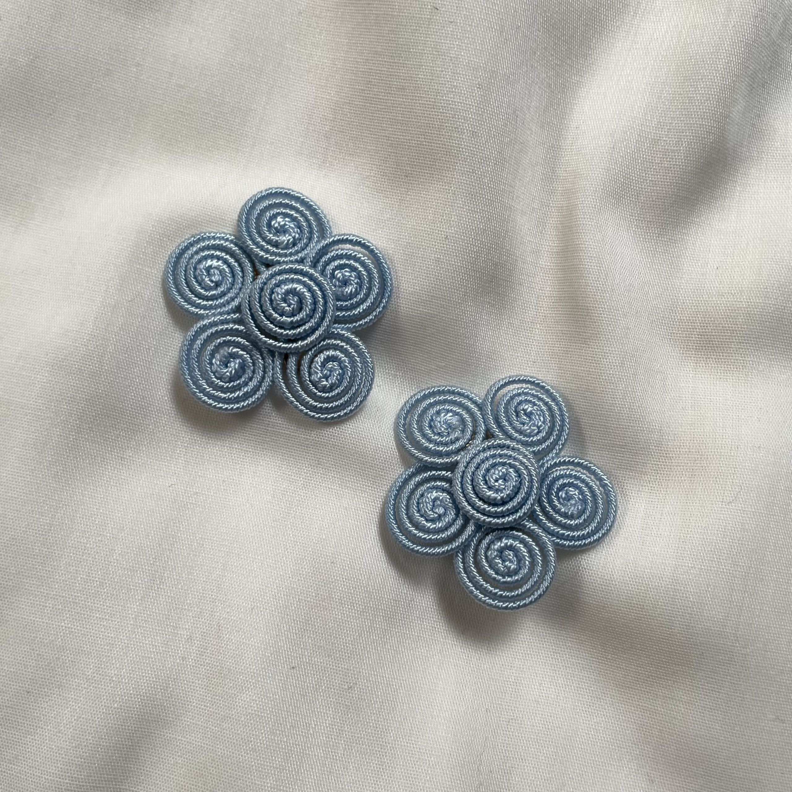 Pendientes flower party celeste
