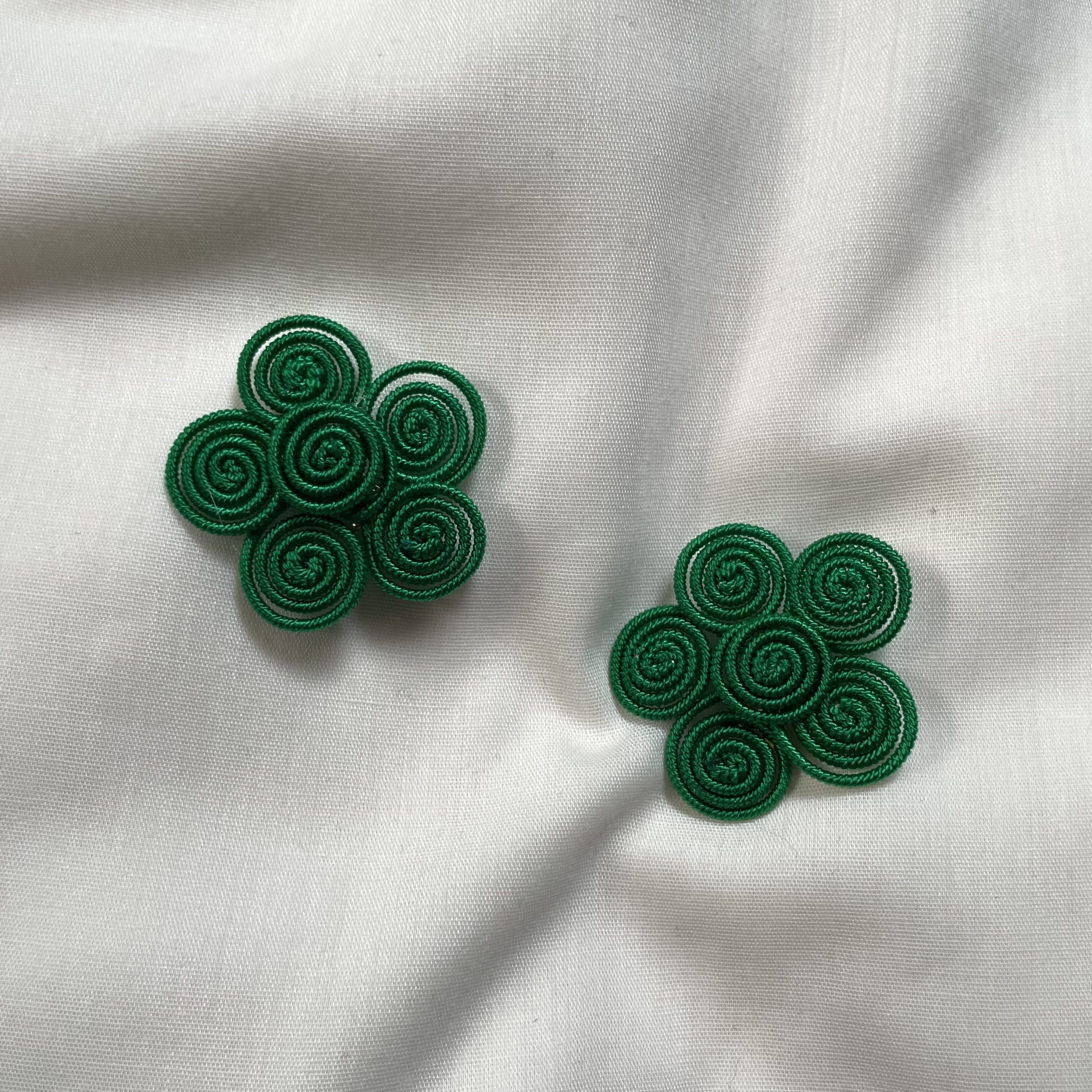 Pendientes flower party verde